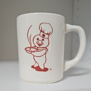 Vintage 70s Pilsbury Doughboy White Mug